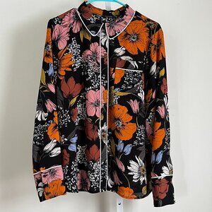 Halogen Atlantic-Pacific Floral Blouse